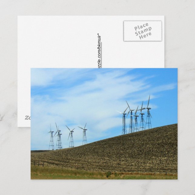 Cartão postal - turbinas eólicas (Frente/Verso)