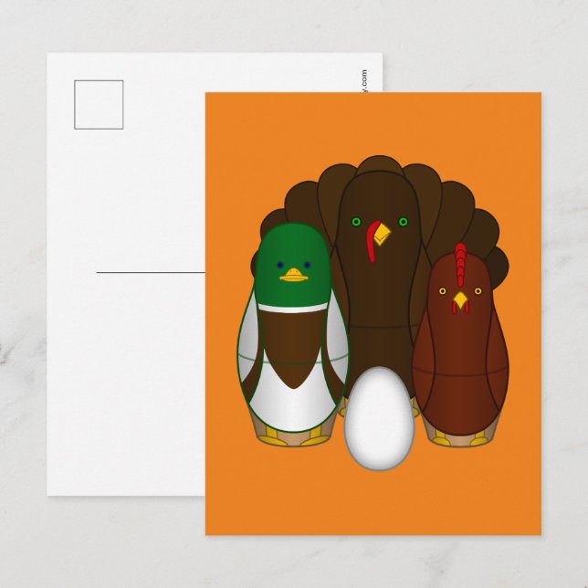 Cartão Postal Turducken (Frente/Verso)