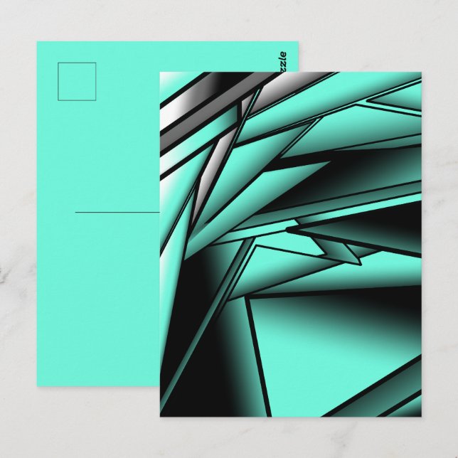 Cartão Postal Turim Branco Negro Ombre Abstrato Arte Moderna (Frente/Verso)