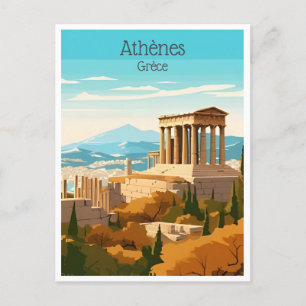 Cartão Postal Turismo de Grécia viagens vintage Athenes Grèce