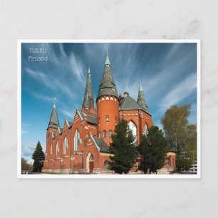Cartão Postal Turismo Finlande na viagens vintage Turku