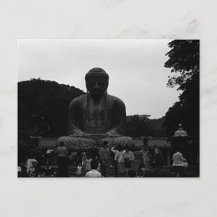 Cartão Postal Turistas Buda do Excelente Kamakura no Japão Vint