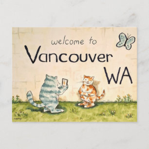 Cartão Postal Turistas de Gatos em Vancouver WA