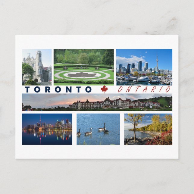 Cartão Postal Turístico de Toronto Ontário Canadá  (Frente)