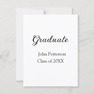 Cartão Postal Turma de graduados de 20XX simples m minimalista