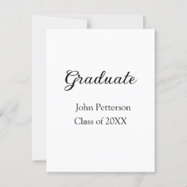 Cartão Postal Turma de graduados de 20XX simples minimalista gra