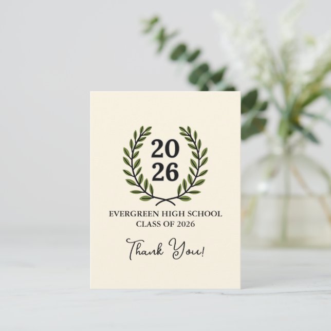 Cartão Postal Turma Laurel Crest de 2026 (Em pé/Frente)
