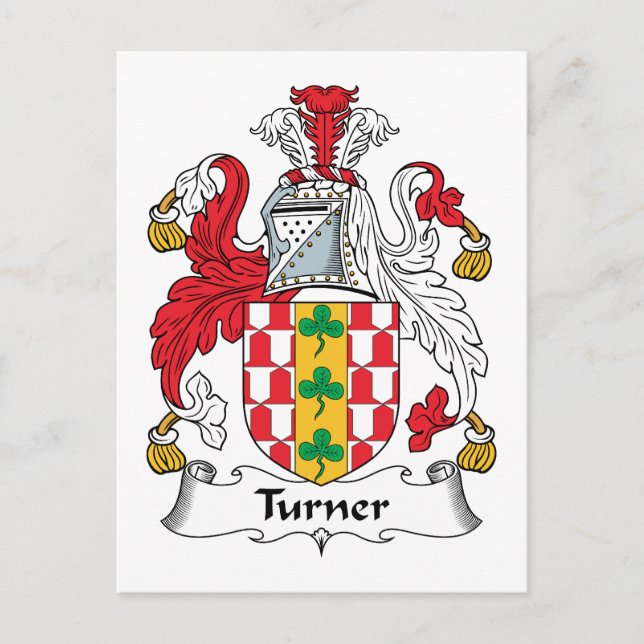 Cartão Postal Turner Family Crest (Frente)