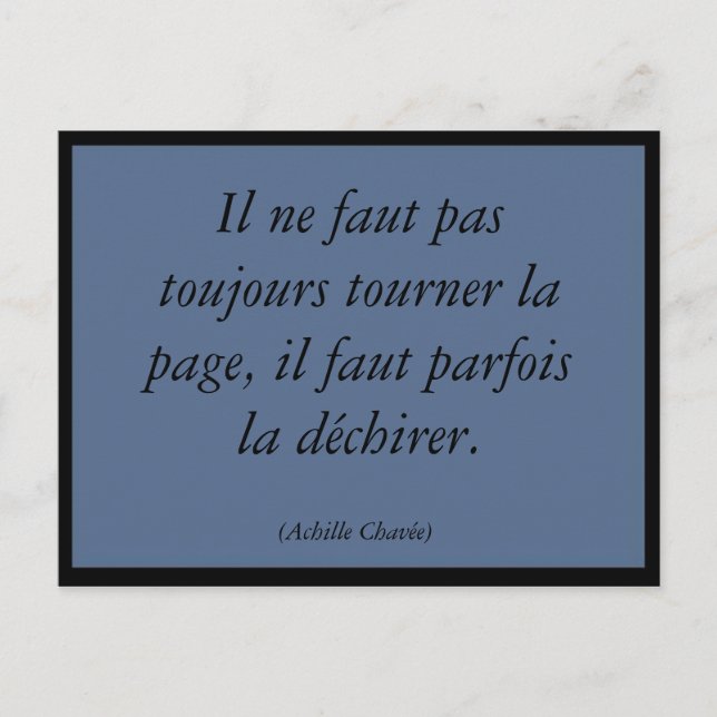 Cartão Postal Turner la page (Frente)