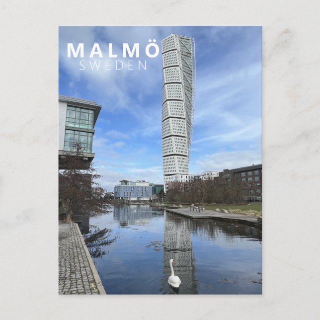 Cartão Postal Turning Torso Cidade Malmo Suécia Escandinávia Mod (Frente)