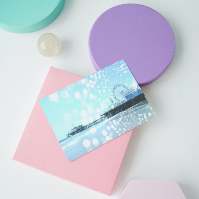 Cartão Postal Turquesa Papais noeis Monica Pier Spiderweb (Criador carregado)