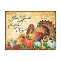 Turquia com frutas de outono, Ação de Graças