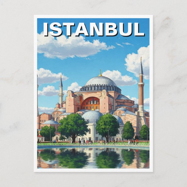 Cartão Postal Turquia Istambul Hagia Sophia (Frente)