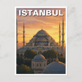 Cartão Postal Turquia Istambul Mesquita Azul