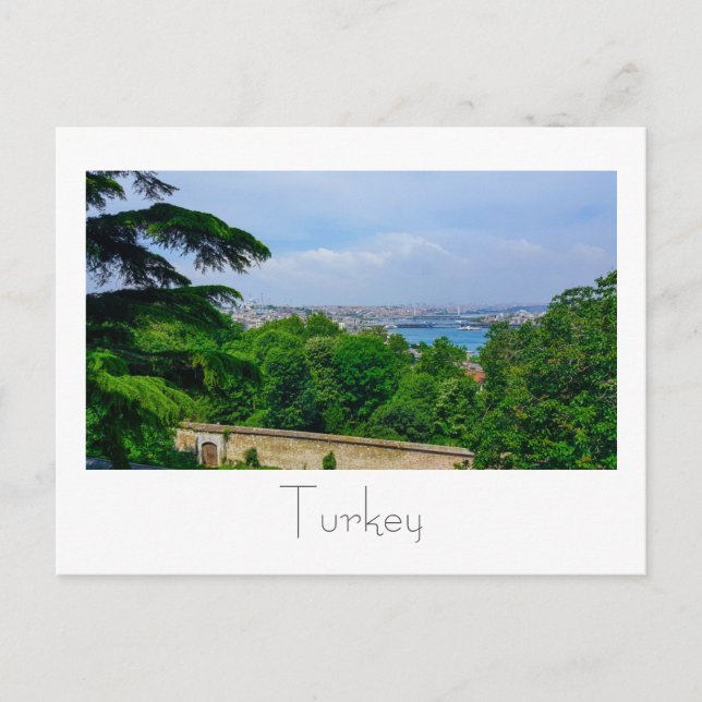Cartão Postal Turquia Istambul Paisagem Urbana O Bósforo (Frente)