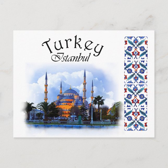 Cartão Postal Turquia - Mesquita Azul (Frente)