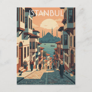Cartão Postal Turquia Mesquita Azul de Istambul