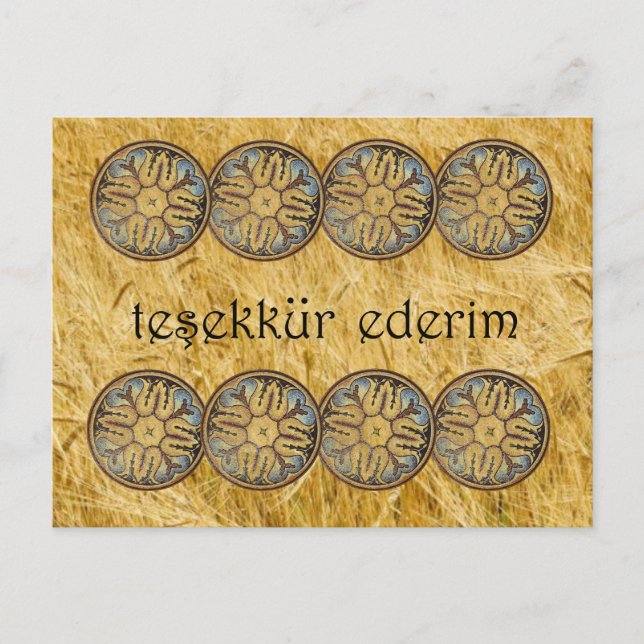 Cartão Postal TURQUIA - Obrigado (Frente)
