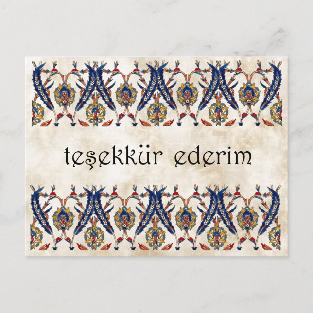 Cartão Postal TURQUIA - Obrigado (Frente)
