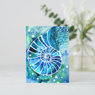 Cartão Postal Turquoise Nautilus