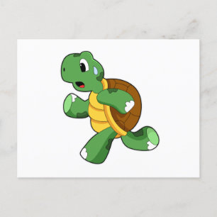 Cartão Postal Turtle como Jogger em Runger