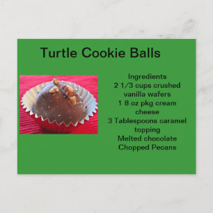 Cartão Postal Turtle Cookie Balls