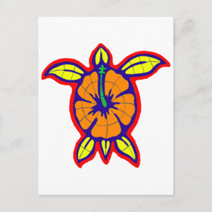 CARTÃO POSTAL TURTLE DO MAR FIJIANO