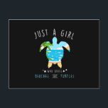 Cartão Postal Turtle Just A Girl Who Loves Beachs And Turtles<br><div class="desc">Turtle Just A Girl Who Loves Beachs And Turtles</div>