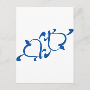 Cartão Postal Turtle Love - Yin Yang