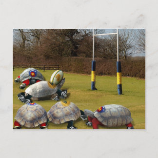 Cartão Postal Turtle Rugby