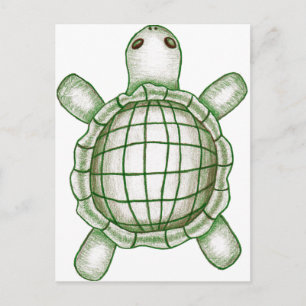 Cartão Postal Turtle Sketch