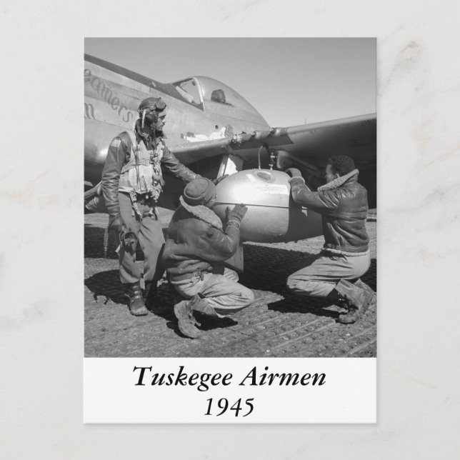 Cartão Postal Tuskegee Airmen, 1945 (Frente)