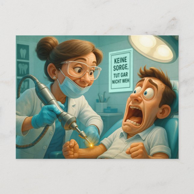 Cartão Postal Tut gar nicht weh... (Frente)