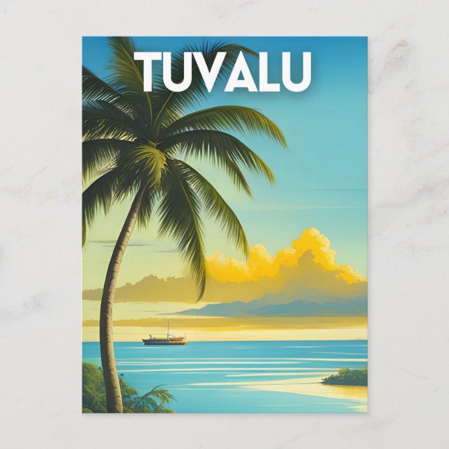 Cartão Postal Tuvalu Viagem (Frente)