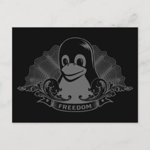 Cartão Postal Tux Penguin - (Linux, Open Source, Copyleft, FSF)