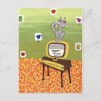Cartão Postal TV Atômico e Cool Cat