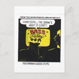 Cartão Postal TV de peixe assustado mostra presentes e Coleções 