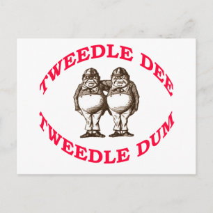 Cartão Postal Tweedle Dee & Tweedle Dum