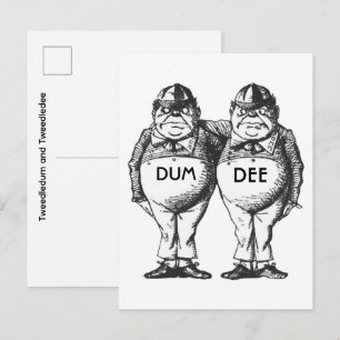 Cartão Postal Tweedledum e Tweedledee