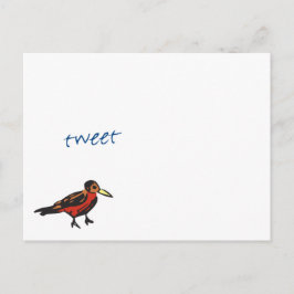 Cartão Postal tweet disse o Robin vermelho