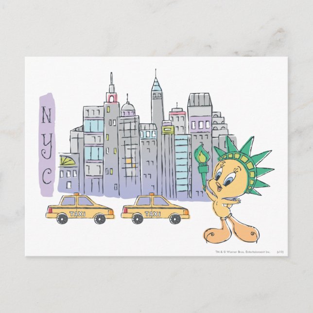 CARTÃO POSTAL TWEETY™ NYC (Frente)