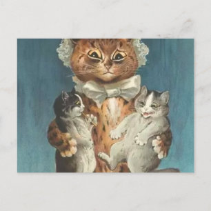 Cartão Postal Twin Cats Louis Wain