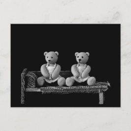 Cartão Postal Twin Teddy Bears