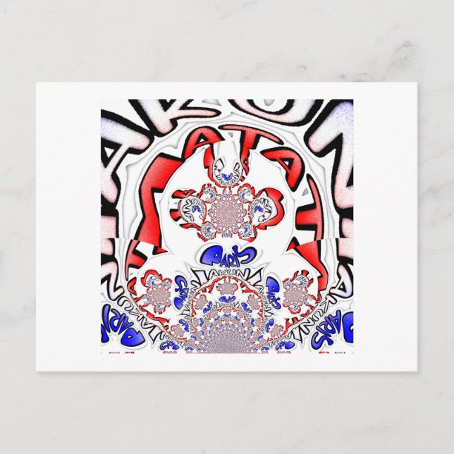 Cartão Postal Twist Francês Hakuna Matata: Mistura Cultural Únic (Frente)