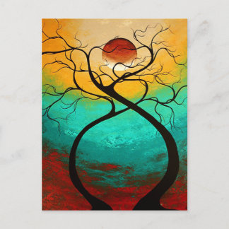 Cartão Postal Twisting Love Original Art MADART Postcard Design
