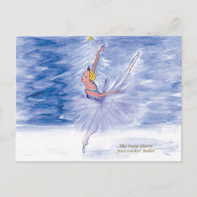 Cartão Postal Twitt Snow Queen-Nutcracker Balé por Marie L (Frente)