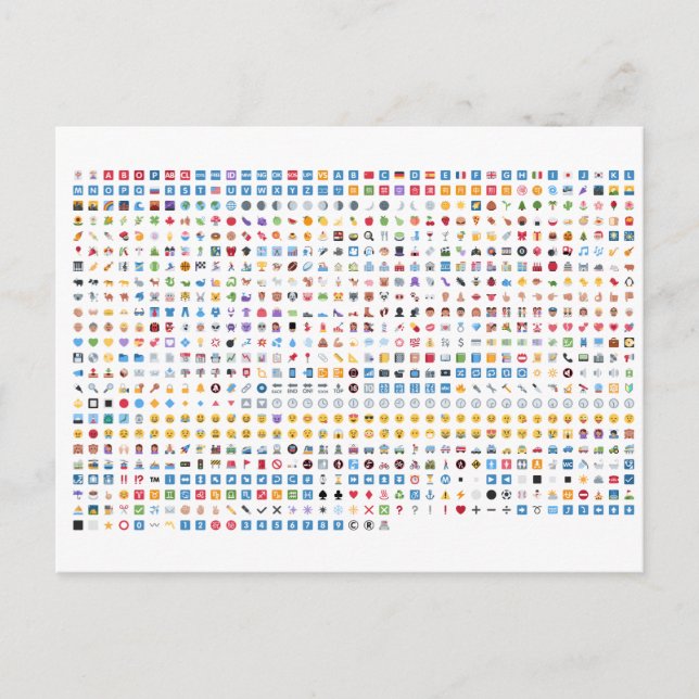 Cartão Postal Twitter Emoji (Twemoji) (Frente)