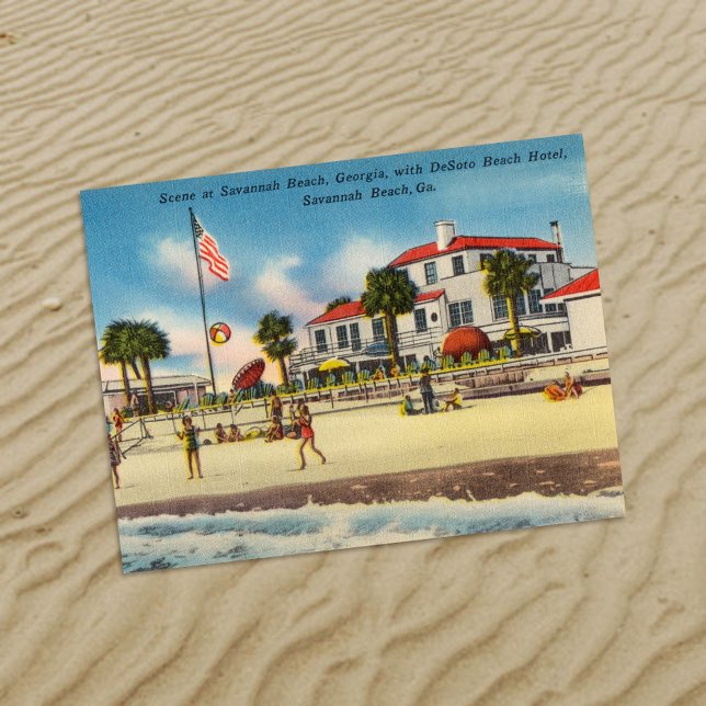 Cartão Postal Tybee Island GA Historic DeSoto Beach Hotel (Criador carregado)