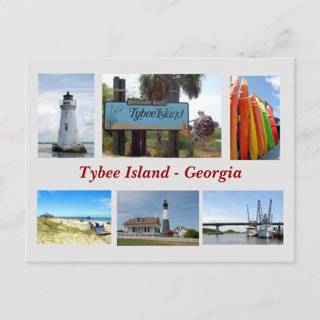 Cartão Postal Tybee Island, Georgia Postcard (Frente)