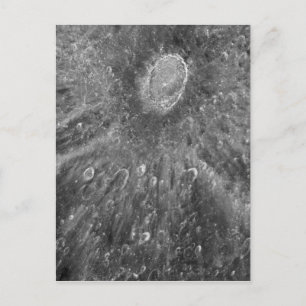 Cartão Postal Tycho da Cratera de Impacto Lunar na Lua da Terra